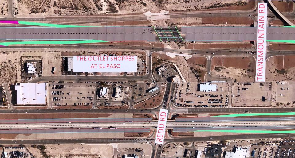 This shows a section of the 7.5 miles of Interstate 10 that is to be expanded and other improvements made in the $173.4 million project, slated to begin May 31.