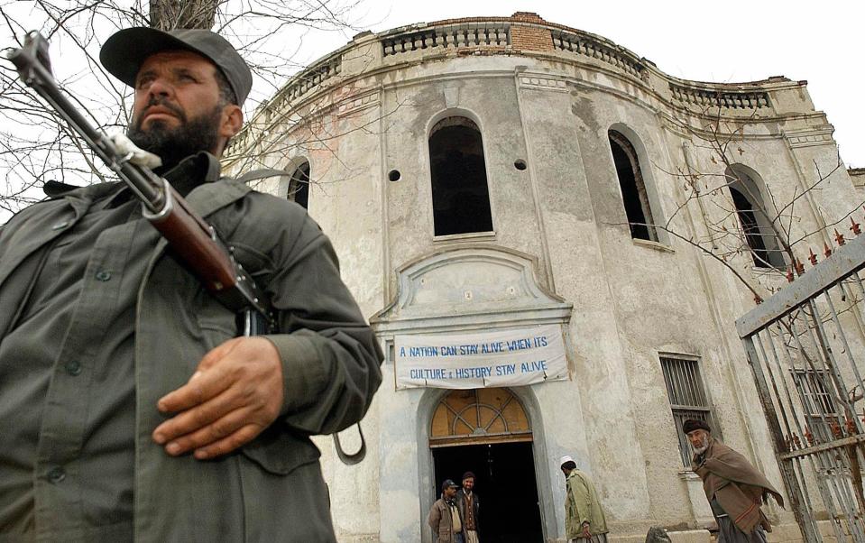 The Museum was laid to waste in 2001 by the Taliban shortly before their fall - EPA