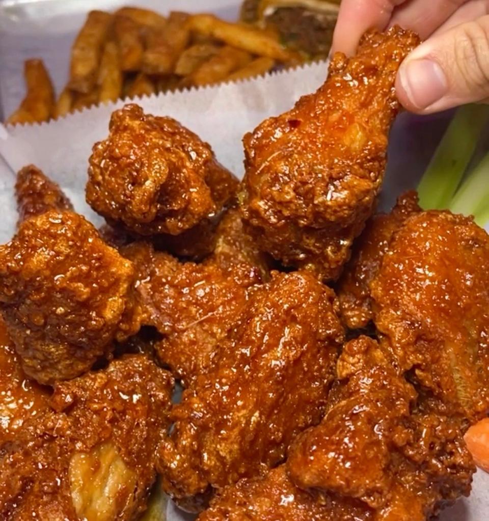 Honey Garlic Wings at Tavern on the Rocks.