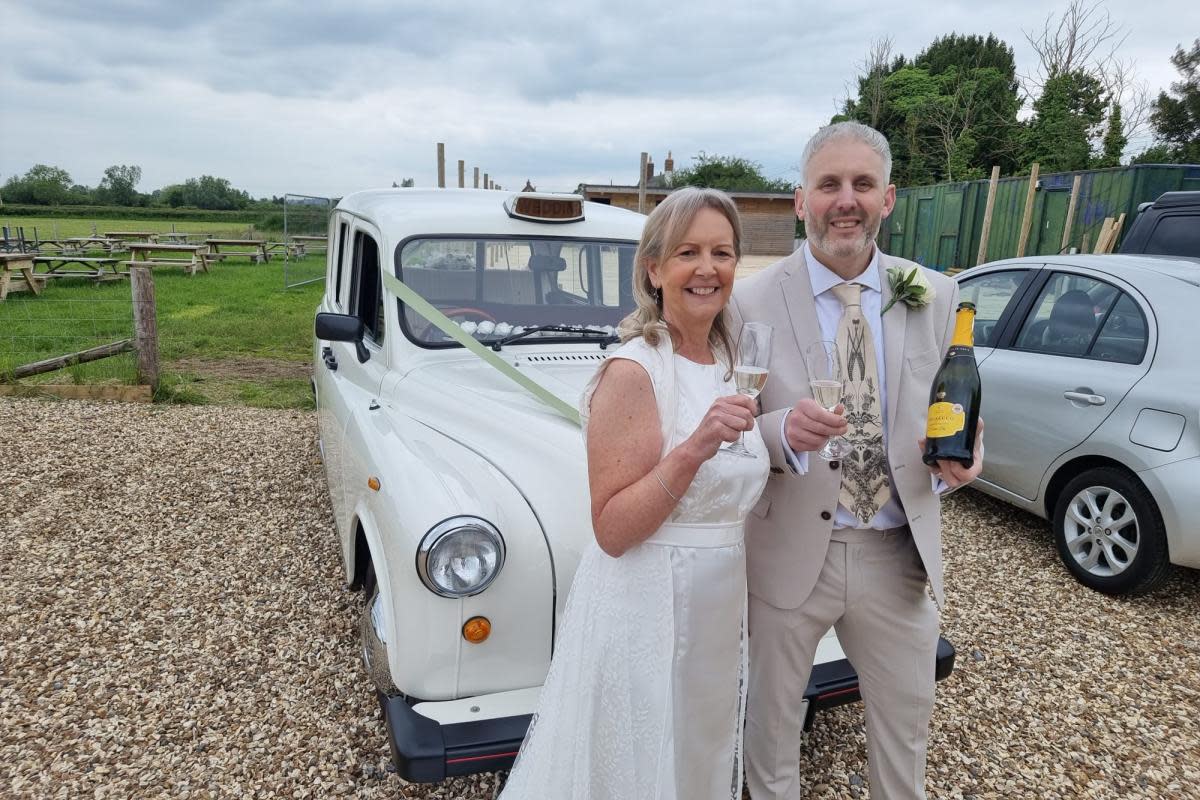 Robert Sawyer and Joanne Lees got married in what was the Broadtown Brewery's first ever civil ceremony <i>(Image: Patricia Lees)</i>