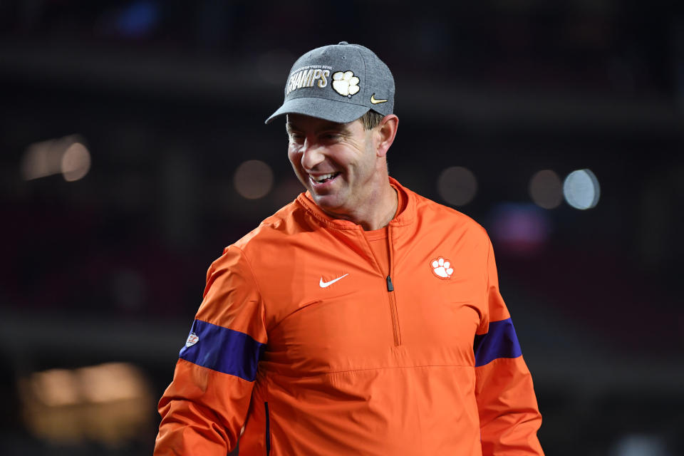 Dabo Swinney made a guest appearance on TikTok. (Norm Hall/Getty Images)