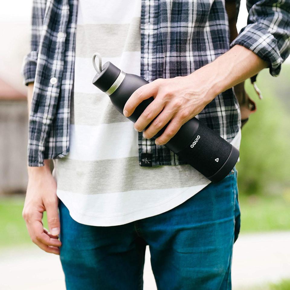 Insulated Water Bottle With Rechargeable Bluetooth Speaker