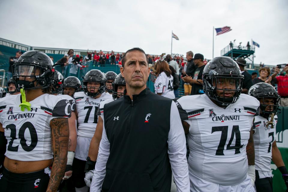 I only covered one Bearcats game this season and was so fortunate it was in New Orleans, my former home. I was  excited to see the University of Cincinnati Bearcats head coach Luke Fickell and his team take the field to face Tulane University at Yulman Stadium in October and win 31-12.