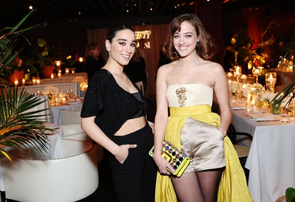WEST HOLLYWOOD, CALIFORNIA - MARCH 09: (L-R) Simona Tabasco and Beatrice Grannò attend Variety Makeup Artistry Dinner with Armani Beauty at Ardor on March 09, 2023 in West Hollywood, California. (Photo by Monica Schipper/Variety via Getty Images)