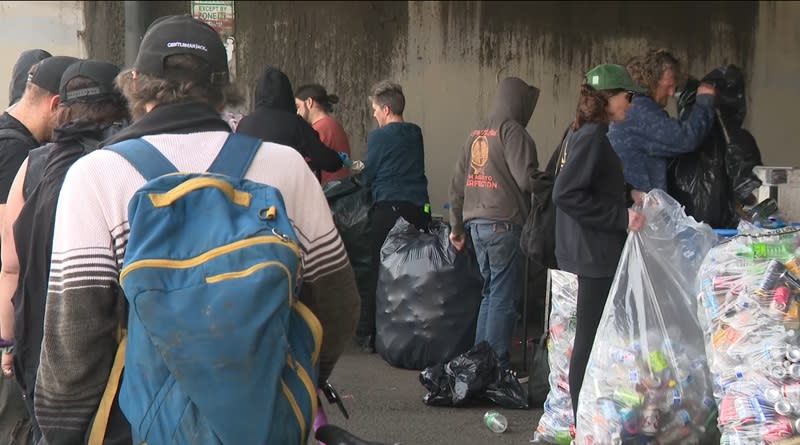 Ground Score Association is a non-profit started by the homeless for the homeless with a goal of providing 'meaningful work' daily, May 2024 (KOIN)