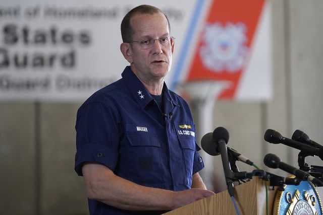 <p>AP Photo/Steven Senne</p> U.S. Coast Guard Rear Admiral John Mauger