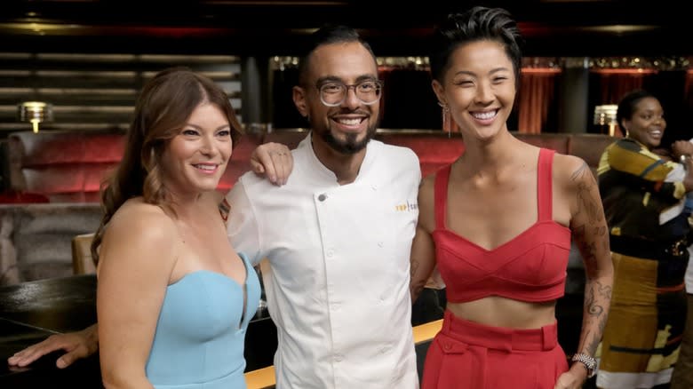 Danny Garcia with Gail Simmons and Kristen Kish