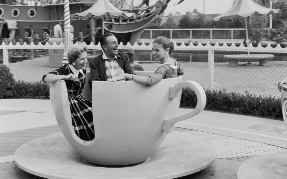 Walt Disney and his family at Disneyland, 1955 - Gene Lester