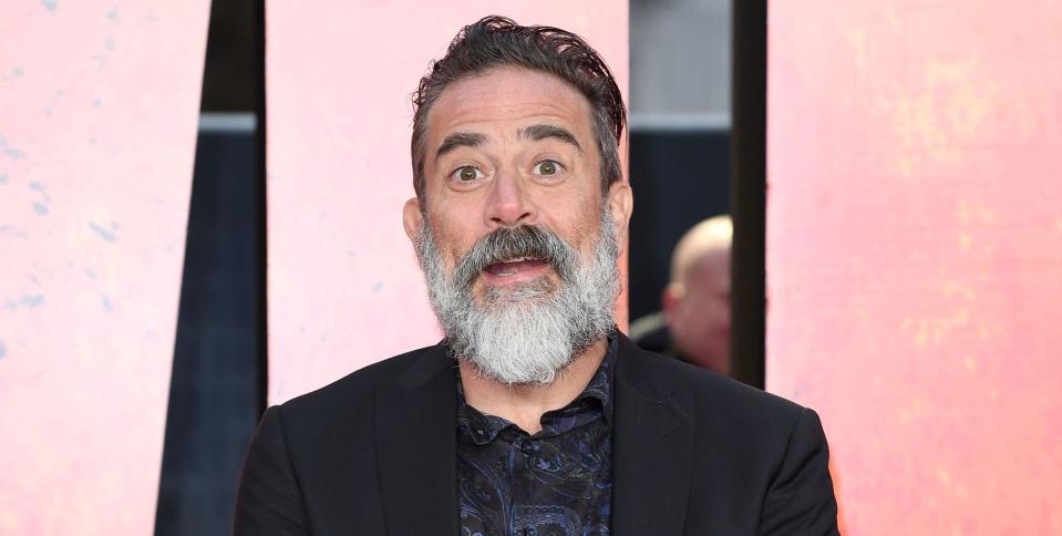 jeffrey dean morgan at the london premiere of rampage, beard