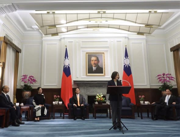 蔡英文總統本月13日接見APEC代表團。（照片來源：蔡英文Tsai Ing-wen臉書專頁）