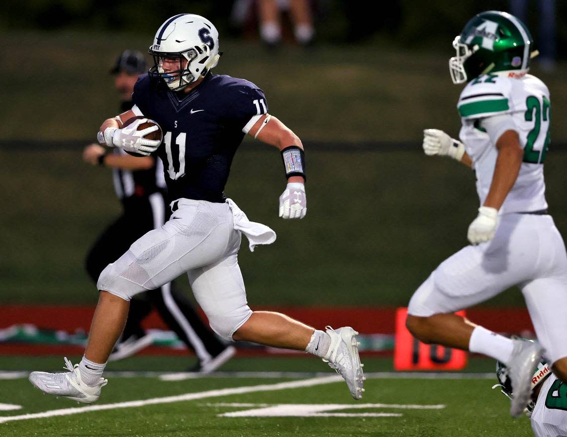 All Saints running back Brant Ahlfinger had 17 rushing touchdowns as a senior. (Steve Nurenberg Special to the Star-Telegram)