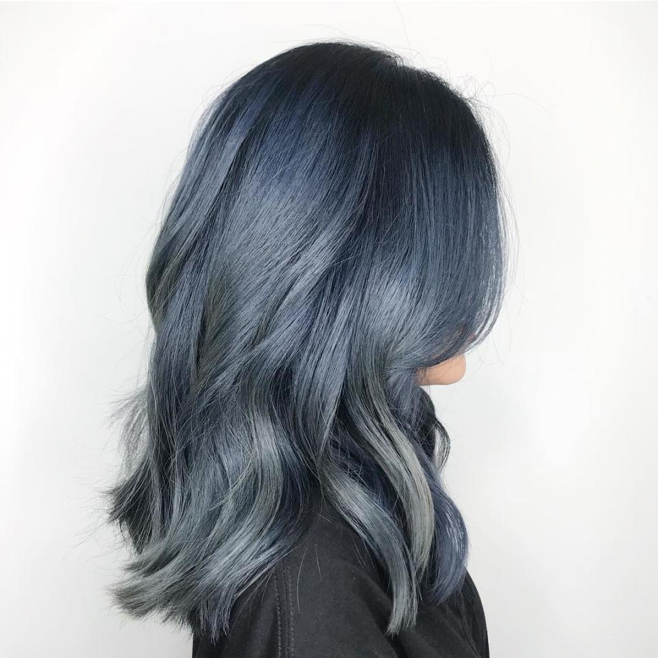 <em>Blue Hair Colour by <a href="http://www.beautyundercover.sg/hair/mane-made-hougang-midtown/" rel="nofollow noopener" target="_blank" data-ylk="slk:Mane Made @ The Midtown Hougang;elm:context_link;itc:0;sec:content-canvas" class="link ">Mane Made @ The Midtown Hougang</a></em>