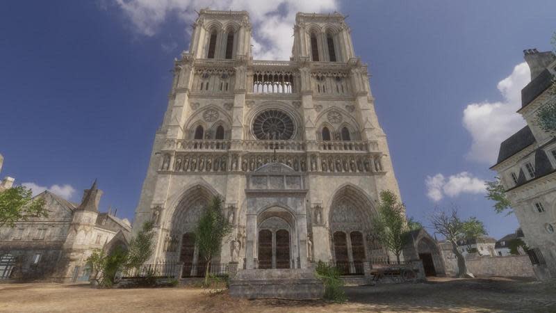 育碧推出以巴黎聖母院為主題的VR導覽遊戲。（翻攝自Steam）