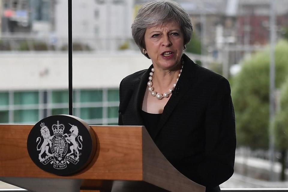 Digging in: Theresa May (Getty Images)