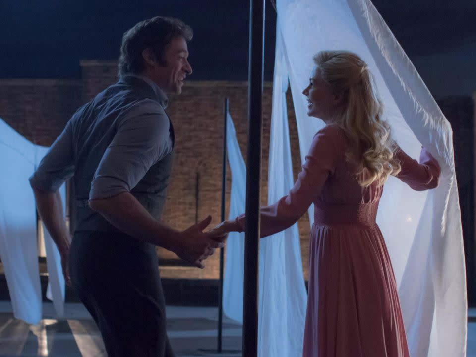 When P.T Barnum (Hugh Jackman) has his idea for the circus, he hopes it will save his wife (Michelle Williams) and their two kids from a life of struggles. Source: 20th Century Fox