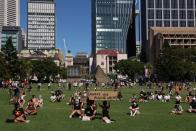 Protesters gather on Australia Day in Sydney