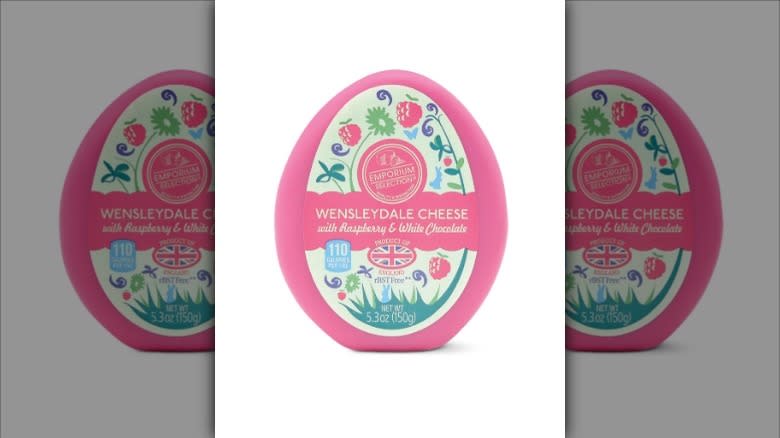 cheese in pink packaging