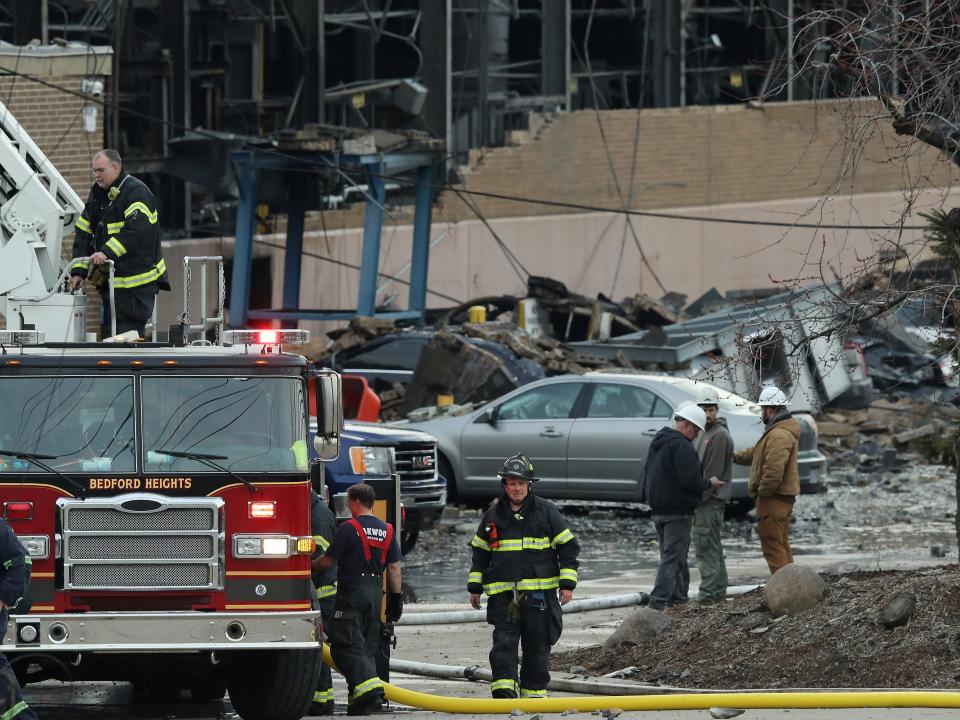 Firefighters Ohio metal plant