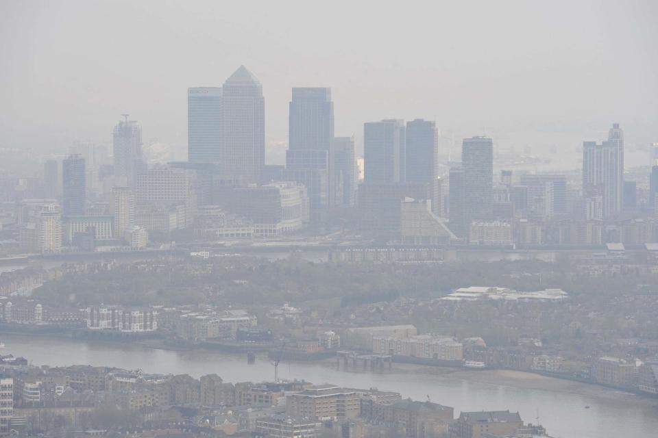 Air pollution over London (PA)