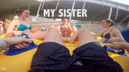 Watch: Shocking Moment Man Films Sister Being Thrown From Center Parcs Water  Slide