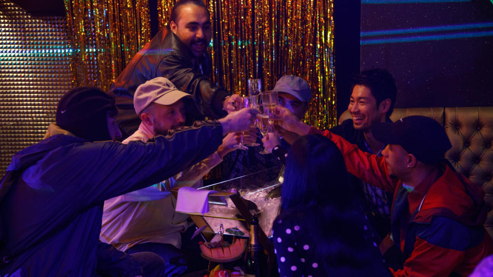 Chabuddy G, MC Grindah and the rest of the Kurupt FM gang head to Japan as 'People Just Do Nothing' comes to the big screen. (Universal)