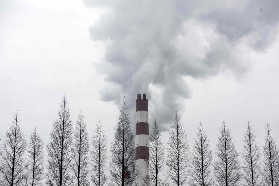 File: Smoke billowing from a chimney of the Shanghai Waigaoqiao Power Generator Company coal power plant in Shanghai (Getty Images)