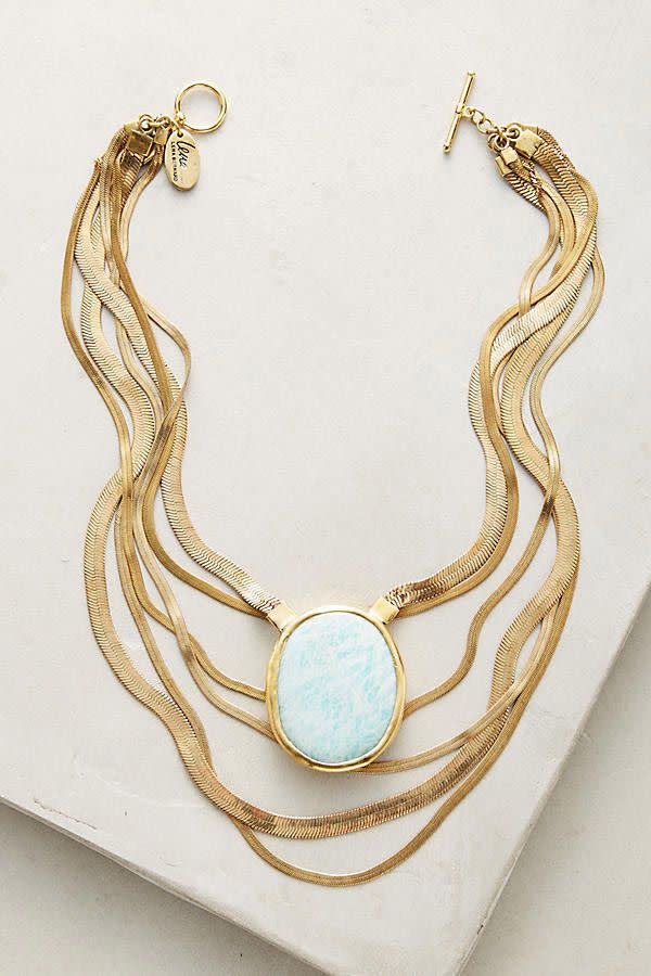 Anthropologie Seastone Layered Necklace