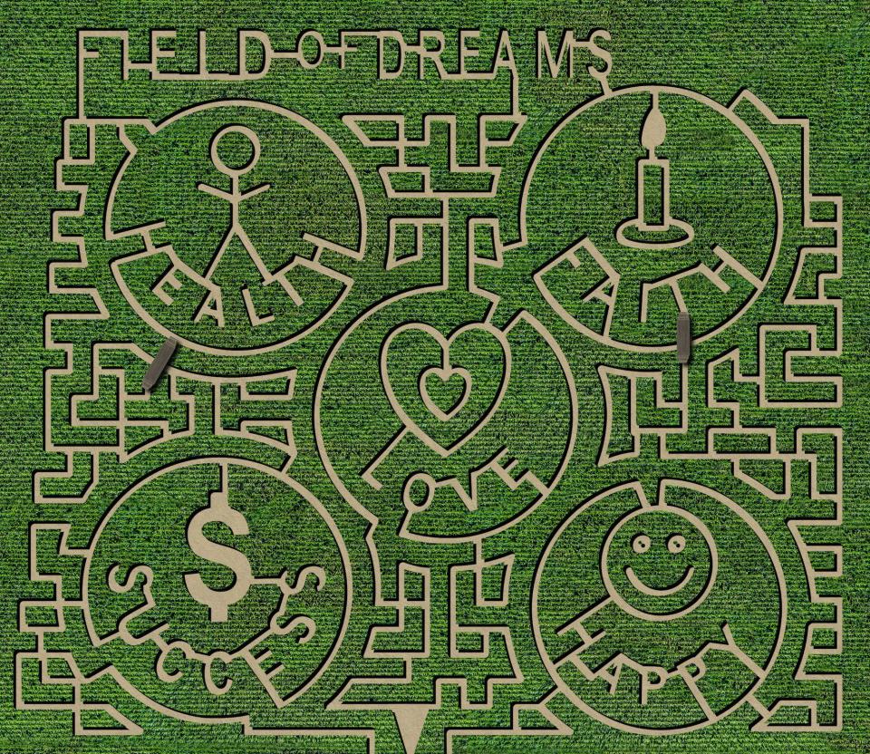 The theme of this year's corn maze at Escobar Farm is Field of Dreams.