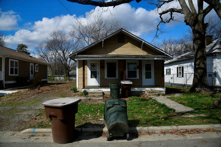 A house on the west side of Pichard St in Greensboro, North Carolina, U.S. March 14, 2019. The dividing line between Congressional Districts 13 and 6 makes a dramatic turn up Pichard St., around the corner, and back to the main boulevard, in order to pull just one single block of residents out of District 6 and into District 13. Picture taken March 14, 2019. REUTERS/Charles Mostoller