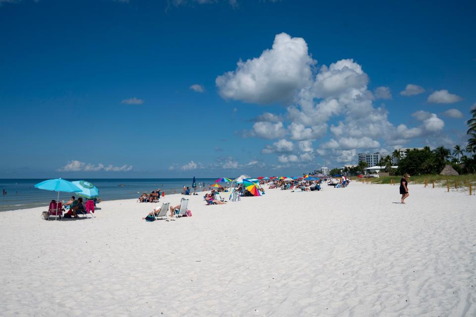 Naples Beach photographed, Tuesday, Oct. 12, 2021, in Naples, Fla.Collier County commissioners will vote Tuesday to spend $5 million to renourish Naples Beach.