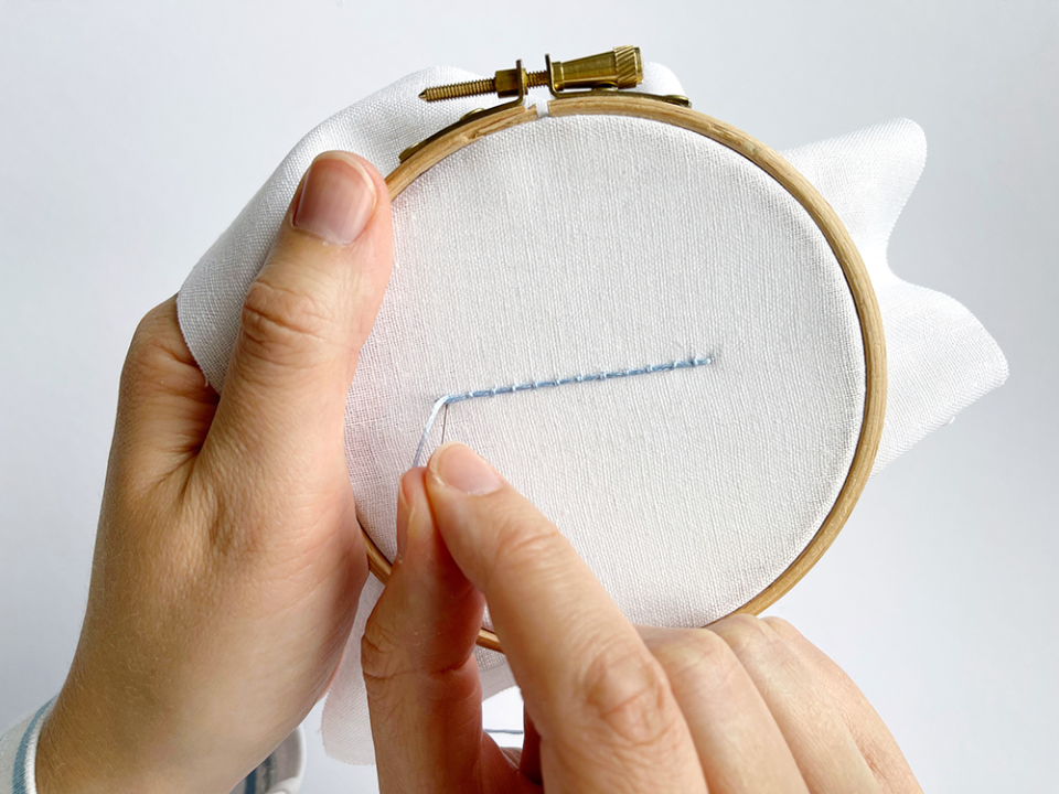 embroidery stitches couching stitch