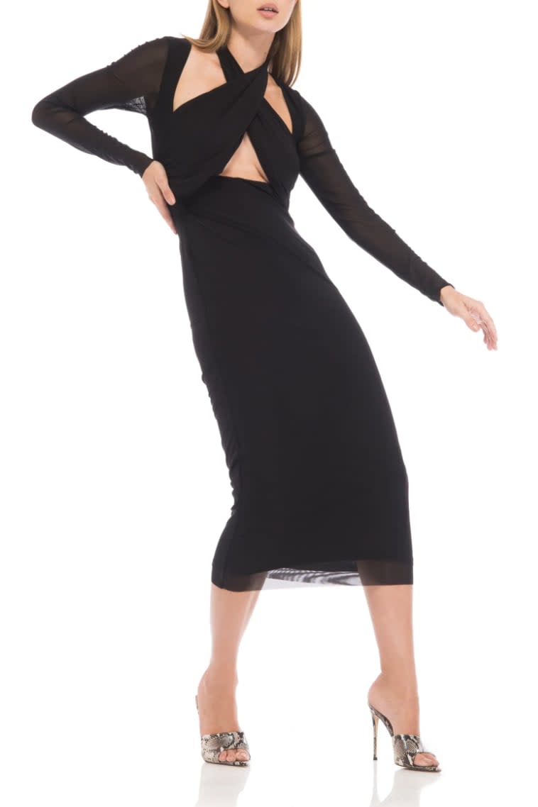 <p>You'll feel confident and sexy in this head-turning <span>AFRM Adut Cutout Bodice Long Sleeve Mesh Midi Dress</span> ($88). Complete the look with some thong sandals and a cute shoulder bag.</p>