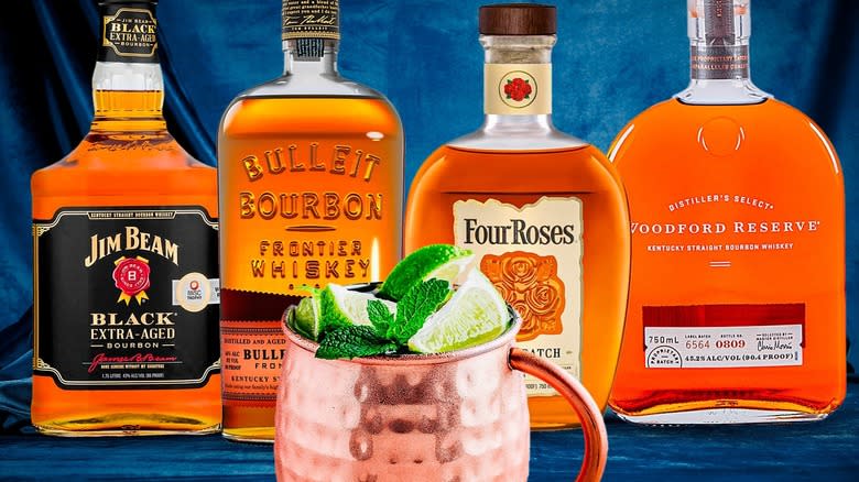 Kentucky Mule and various bourbons