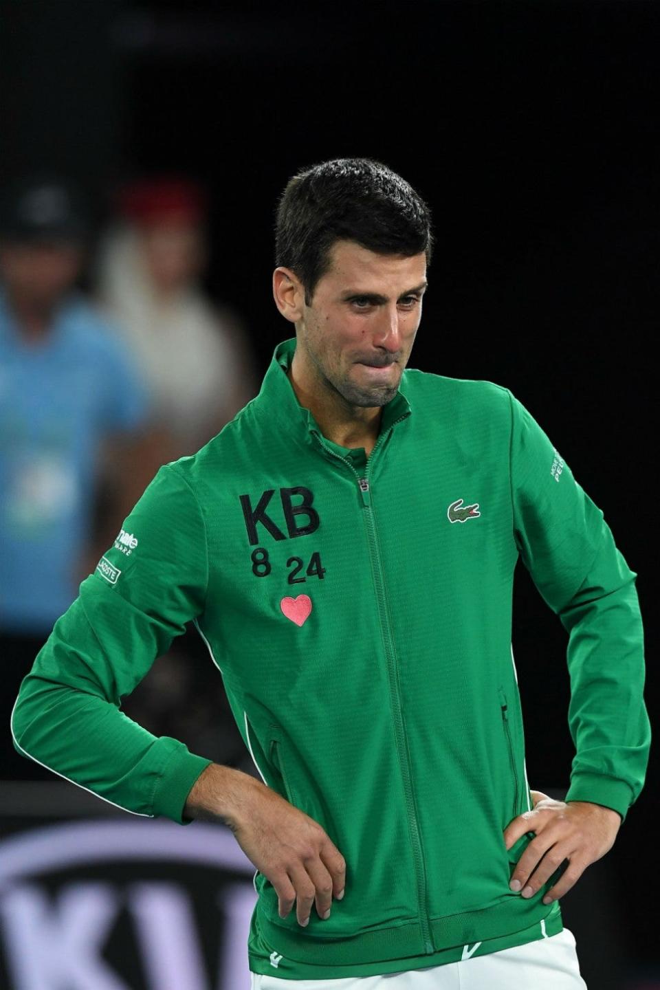 The Serbian athlete broke down crying in front of the crowd at the Australian Open.