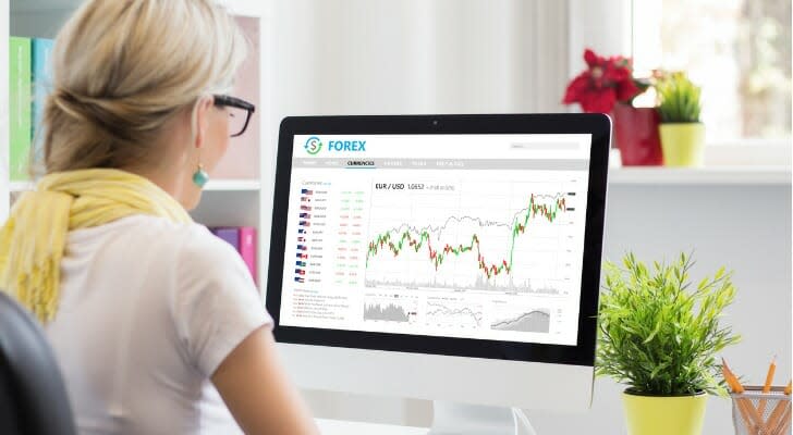 Woman using SpeedTrader