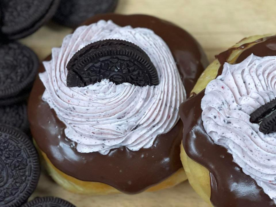 The February Donut of the month at Dough Baby Donuts in La Grange is  Strawberry Oreo.