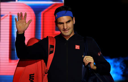 Tennis - ATP Finals - The O2, London, Britain - November 11, 2018 Switzerland's Roger Federer before his group stage match against Japan's Kei Nishikori Action Images via Reuters/Tony O'Brien