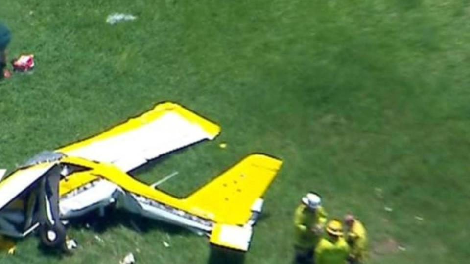 Plane crash at Boonah Golf Club. Picture 7NEWS.JPG