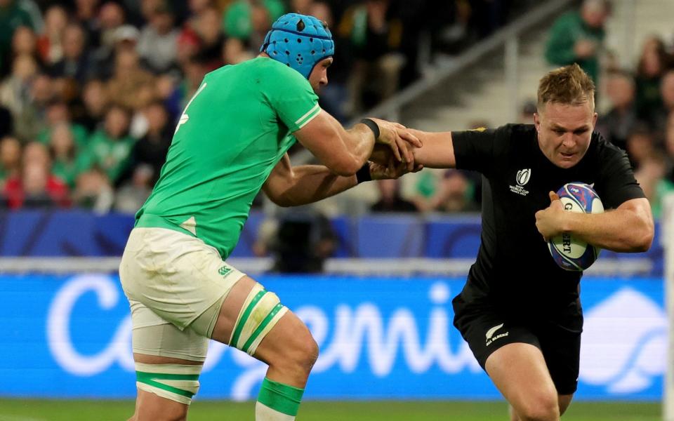 Sam Cane (R) - Ireland v New Zealand player ratings: Peter O’Mahony subdued as Sam Cane dominates