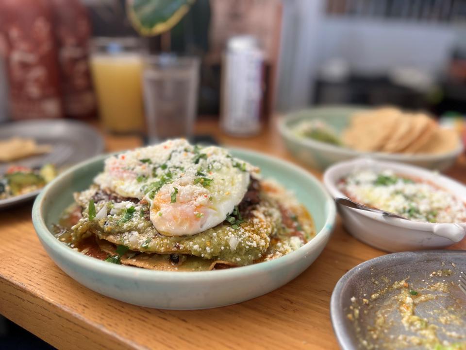 Oxtail chilaquiles at Bacanora restaurant in Phoenix.