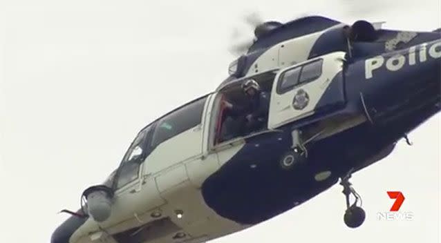 The police helicopter has even done laps of the coast, checking steep cliffs around the town's lighthouse. Picture: 7 News