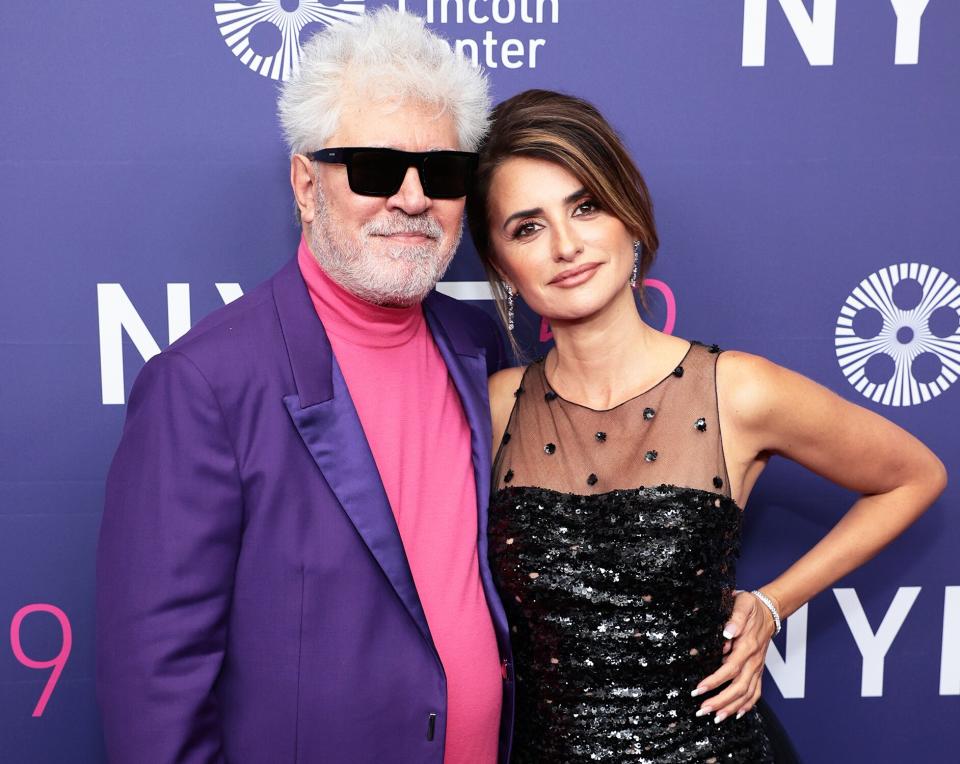 Pedro Almodóvar and Penélope Cruz attend the premiere for "Parallel Mothers" during the 59th New York Film Festival at Alice Tully Hall, Lincoln Center on October 08, 2021 in New York City.