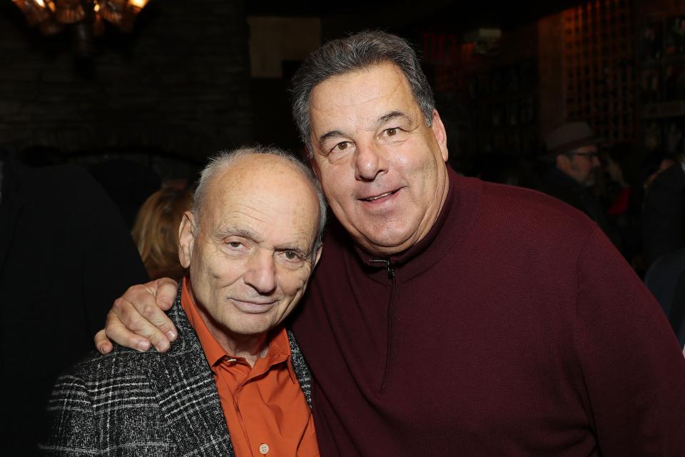 New York, NY - 1/10/24 - David Chase and Steve Schirripa  attends the 25th Anniversary Celebration for HBO's "The Sopranos" held at Da Nico Ristorante -PICTURED: David Chase and Steve Schirripa -PHOTO by: Marion Curtis / StarPix for Max-Location: Da Nico Ristorante Little Italy