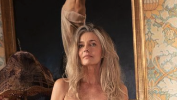 paulina porizkova poses topless