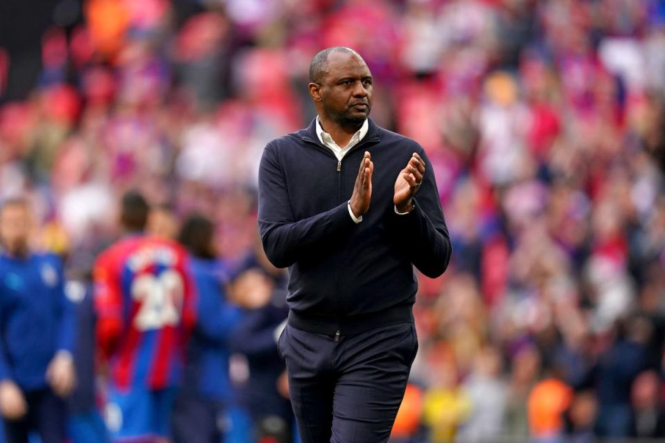 Patrick Vieira was let go after Palace failed to record a single win so far in 2023 (John Walton/PA) (PA Archive)