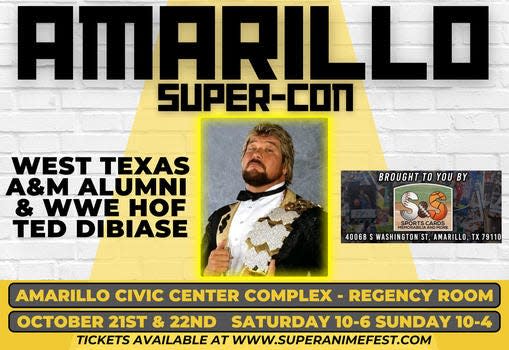 Super Anime Fest brings its 3rd Amarillo Super Mini Con featuring famous guest speakers, including WTAMU alumnus and WWE's "Million Dollar Man" Ted DiBiase. The con is scheduled for Saturday and Sunday, Oct. 21 and 22 at the Amarillo Civic Center Regency Room.