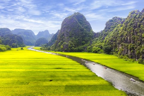 Ninh Binh is known as "the inland Halong Bay" - Credit: AP/FOTOLIA