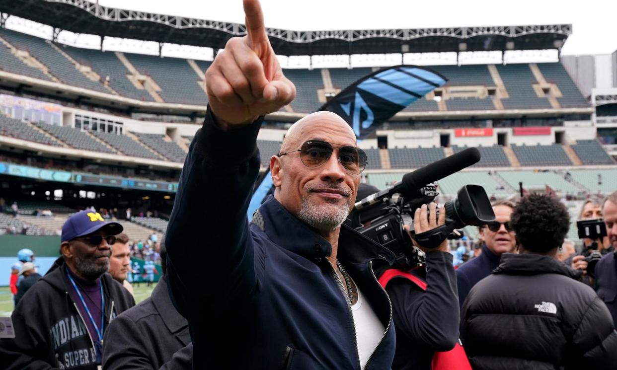 <span>‘It is between me and the ballot box,’ Dwayne Johnson said.</span><span>Photograph: Sam Hodde/Getty Images</span>