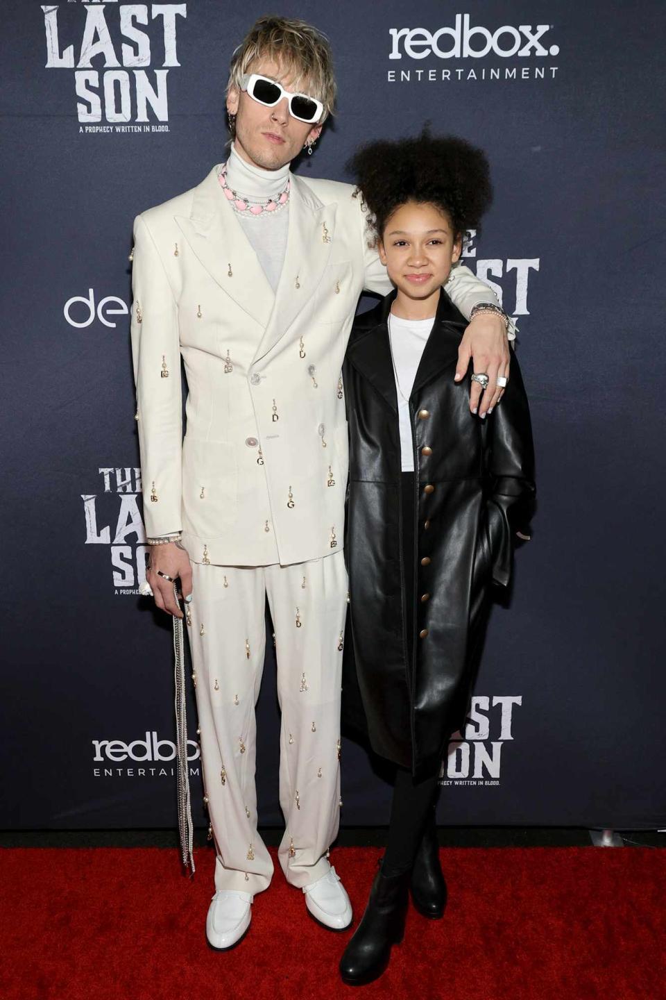 Colson Baker and Casie Baker attend as Redbox hosts red carpet screening for upcoming western film "The Last Son" at IPIC, Fulton Market on December 02, 2021 in New York City
