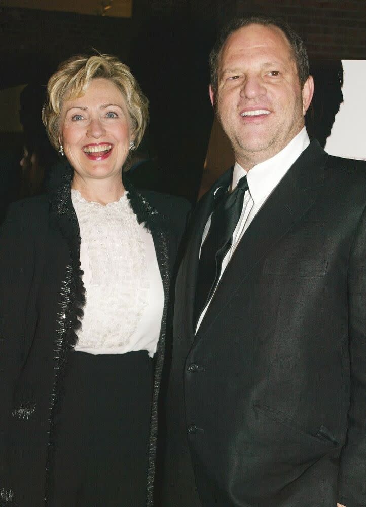 From left: Hillary Clinton and Harvey Weinstein in 2004 | Sylvain Gaboury/FilmMagic